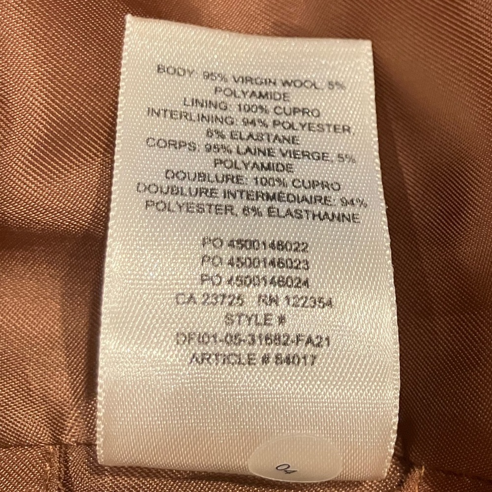 Aritzia Babaton Connor Long Wool Coat Camel | Belted | -20°C | S - Picture 7 of 12